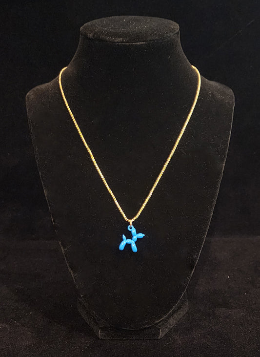 12) Balloon Dog Gold Chain Neckless (Various Colors)